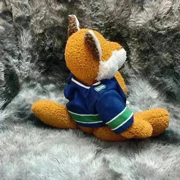 NHL Vancouver Canucks Plush White Bear and Brown Fox Stuffed Animals with Jersey - Picture 4 of 16